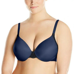 NWT Maidenform Womens 40C Full Coverage Bra Push Up Padding Navy Blue New 9475